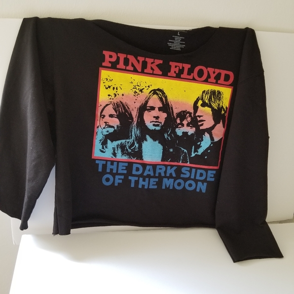 Pink Floyd Black Off The Shoulder Sweatshirt - Picture 6 of 6